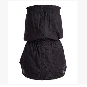 Black Sleeveless Floral Cover-Up